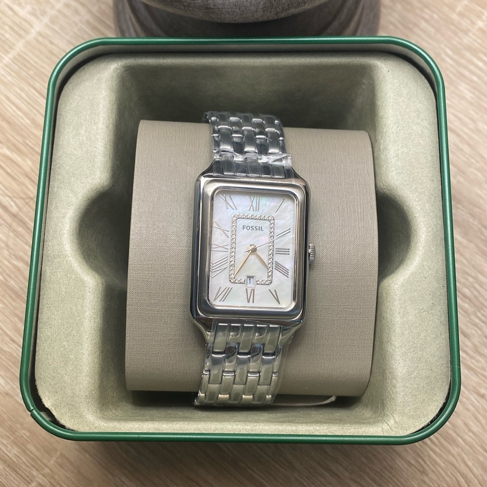 Raquel Three-Hand Date Stainless Steel Watch